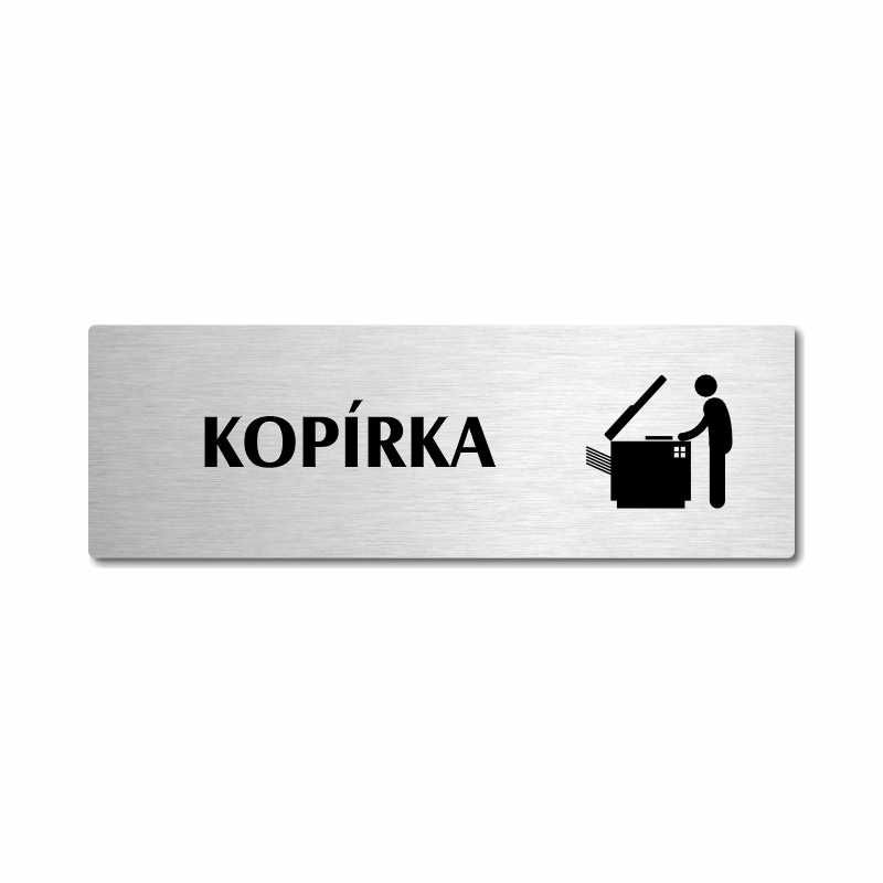 Kopírka, stříbrná popiska na dveře